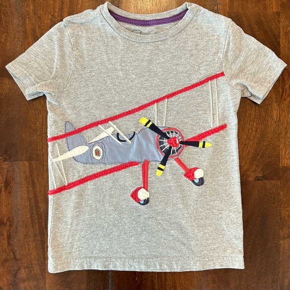Mini Boden Boys Grey, Red, Blue Airplane T-shirt, Tee, Size 5-6 - Picture 2 of 5